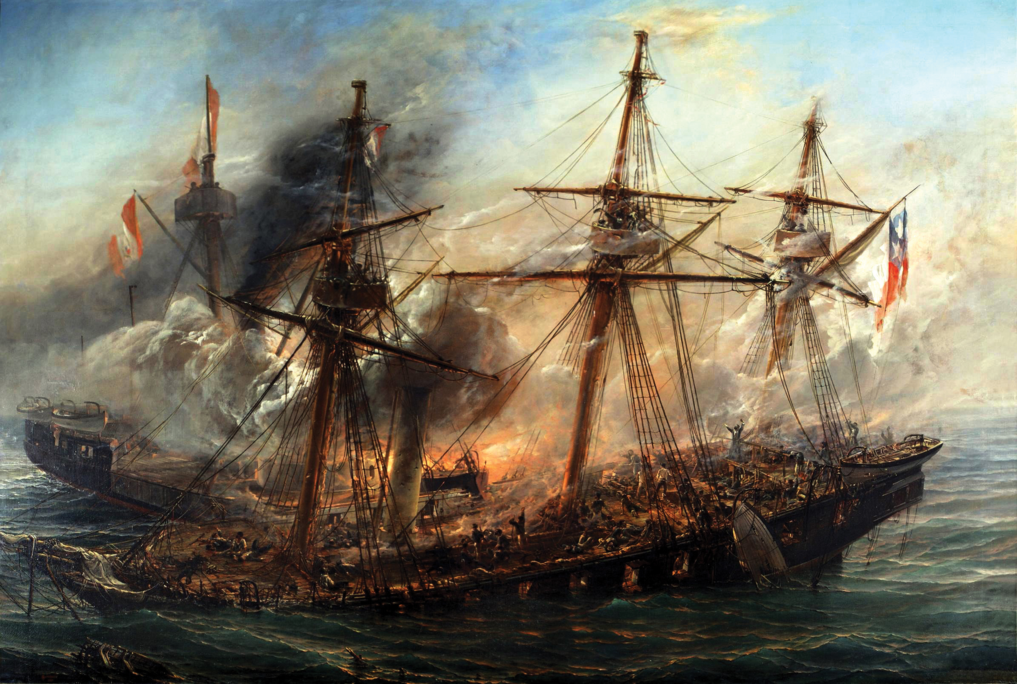 Самое крупное сражение. Наваринское сражение 1827. Броненосец Capitan Prat. Картина Naval Battle. Морское сражение 18 век.