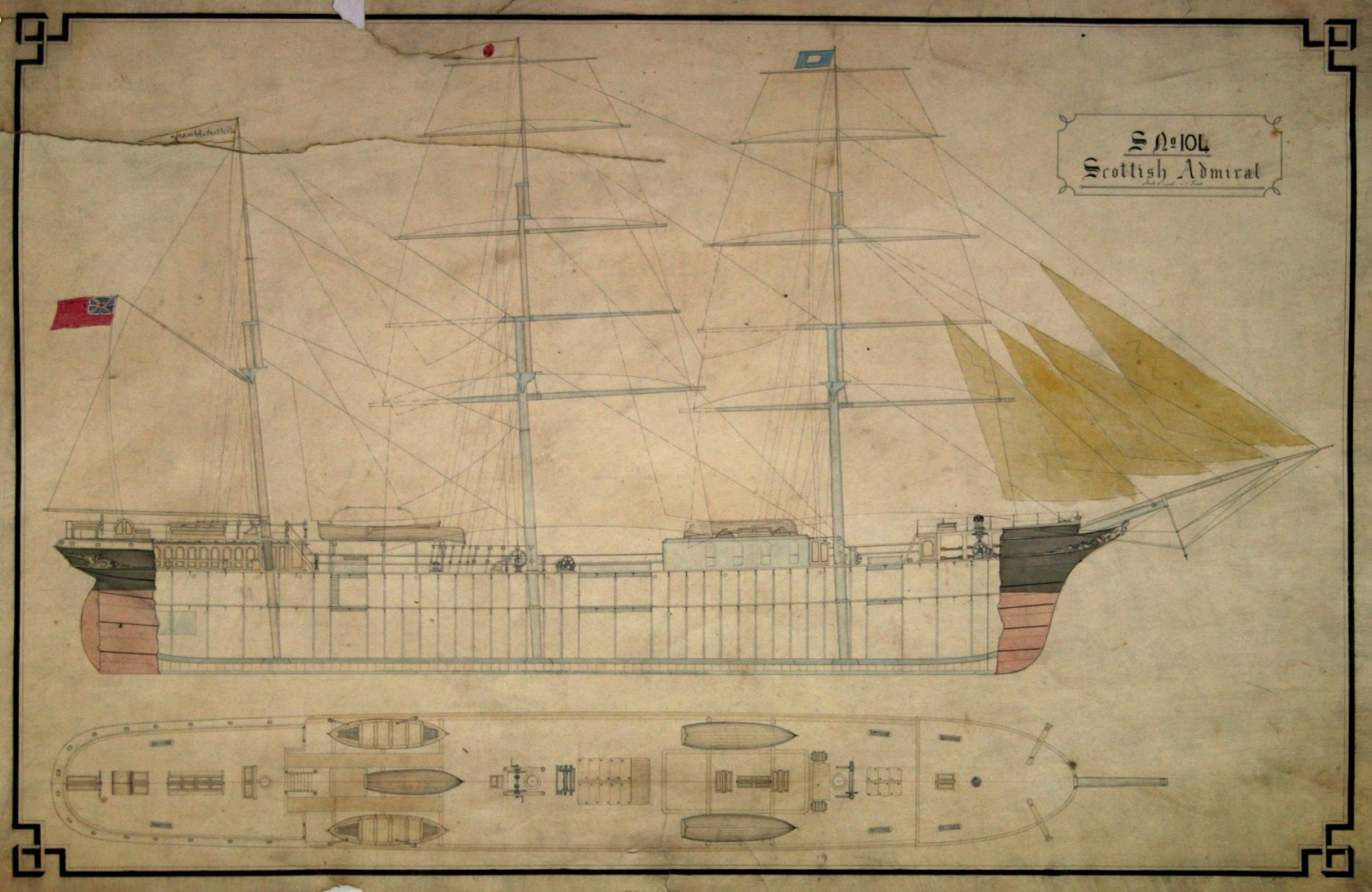 Cutty sark чертеж