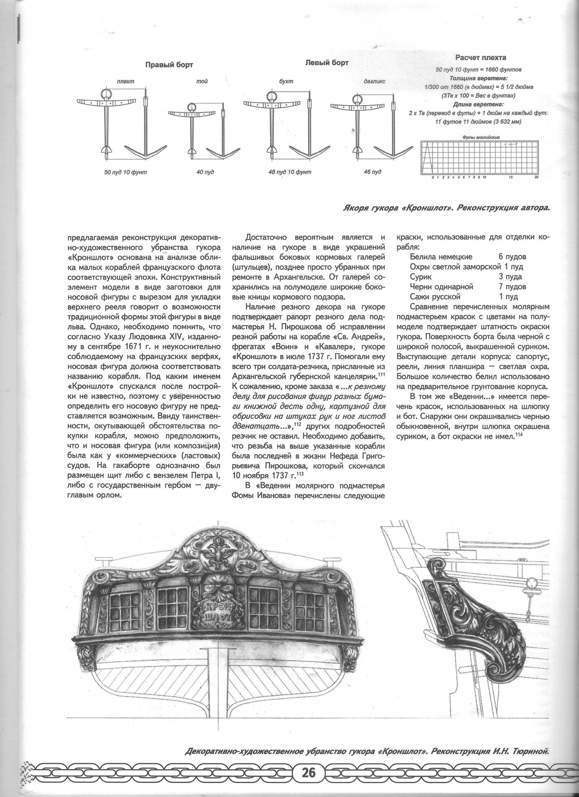 Архангельский гукор 1736 г чертежи